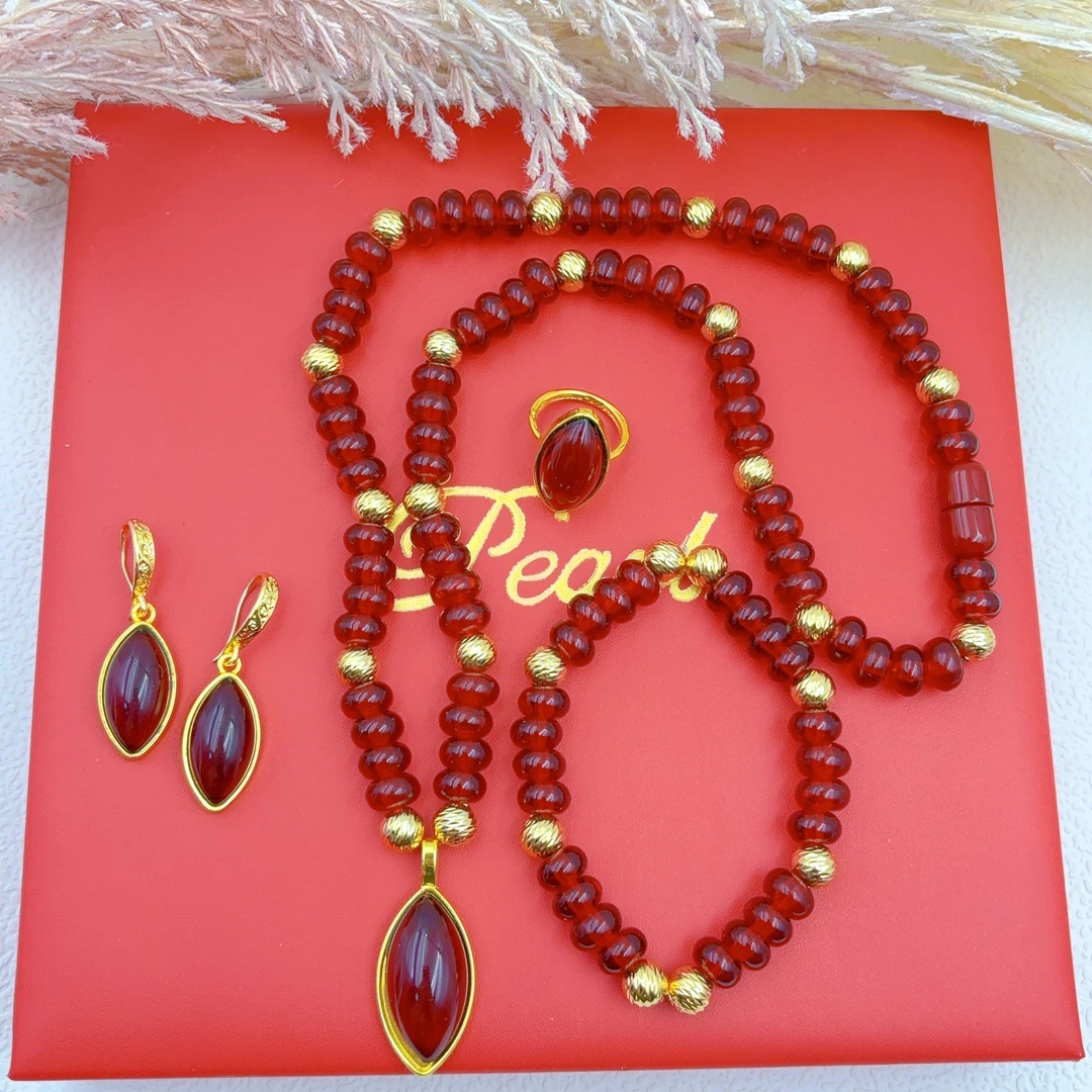 铜合金项链 时尚爆款套装502-27-6复古百搭气质精美轻奢民族风美·