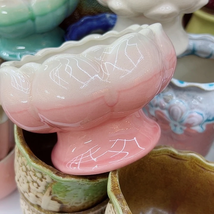 有孔，满10元包邮多肉陶瓷花盆