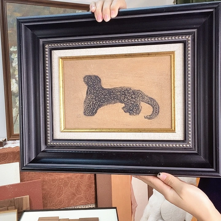 横款30*40金钱豹精美