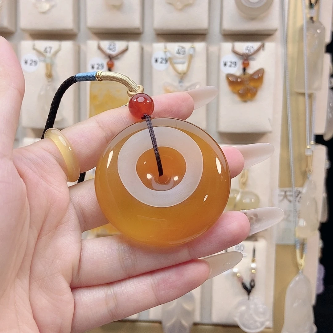 果***）玛瑙/玉髓未镶嵌颈饰