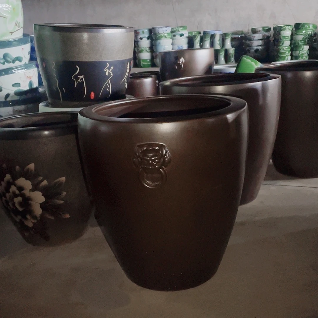 缸瓷器瓷器直径52高度56