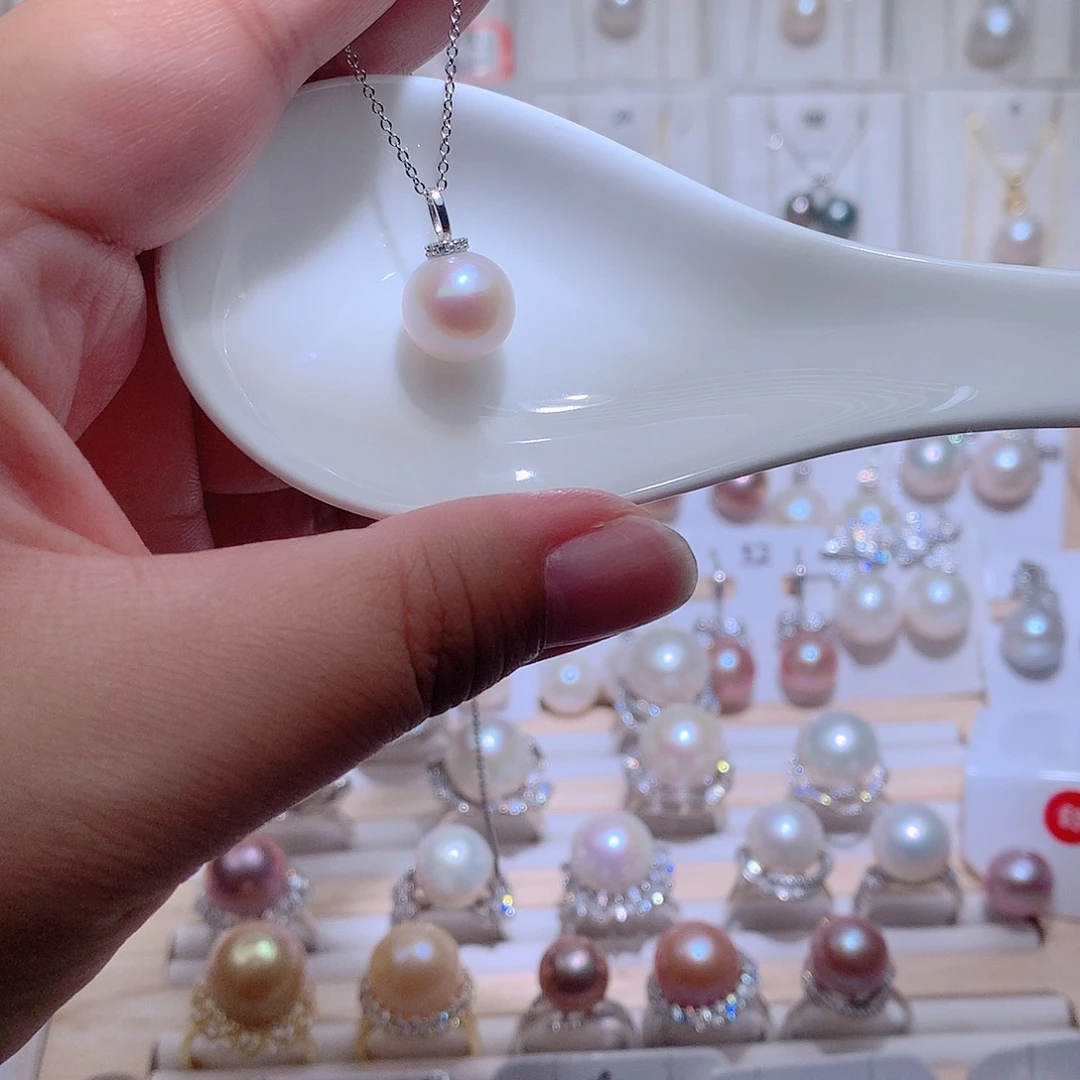 吊坠(赠链)银S925镶嵌淡水珍珠CC11.2mm