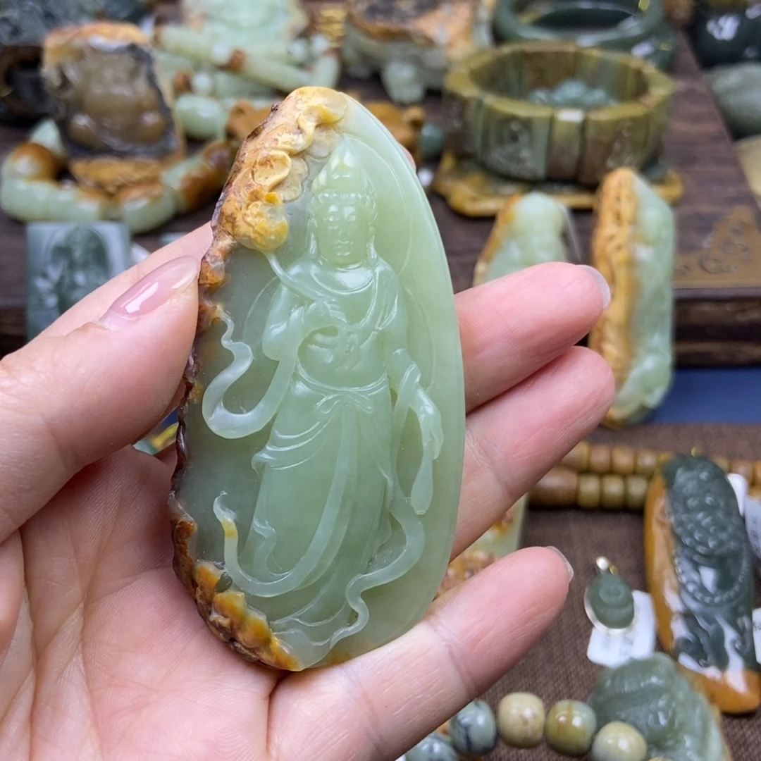 ****۶未镶嵌岫岩河磨玉（透闪石质玉）珠宝奇石