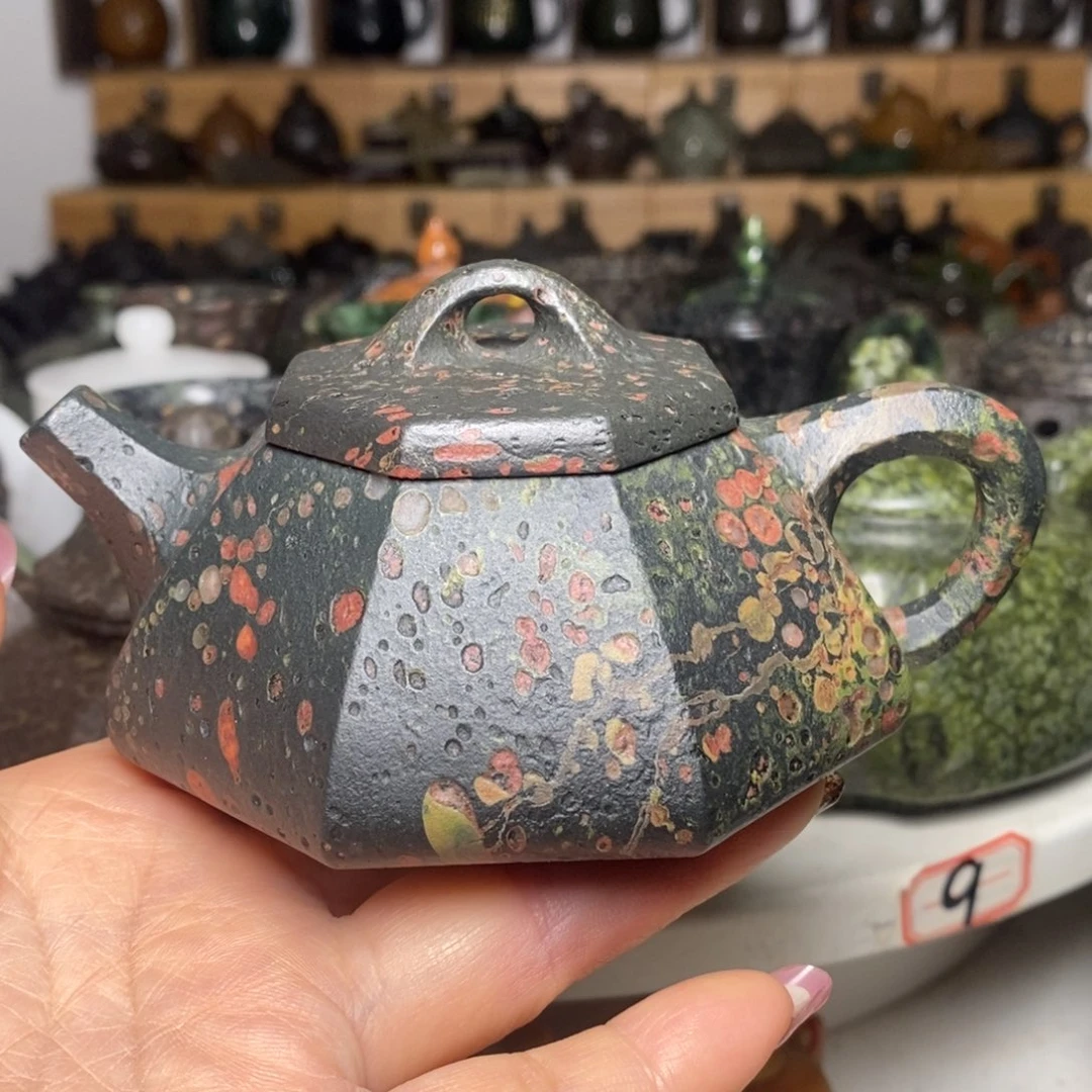 绿底红梅八方石瓢180cc