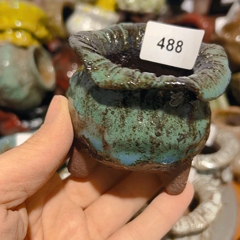 莫***白粗陶花盆手工花盆制作就这样
