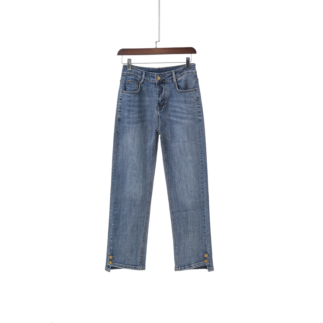 李子木先生显瘦直筒烟管牛仔裤新款2025春季爆款牛仔裤8805