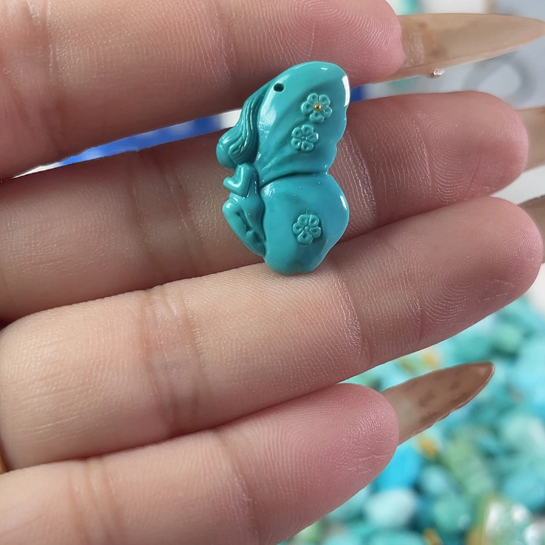 绿松石未镶嵌吊坠(不含链)