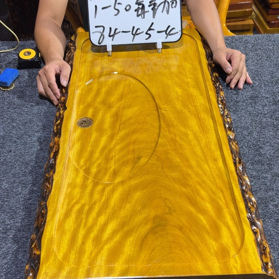 缅甸大叶金丝楠实木茶盘