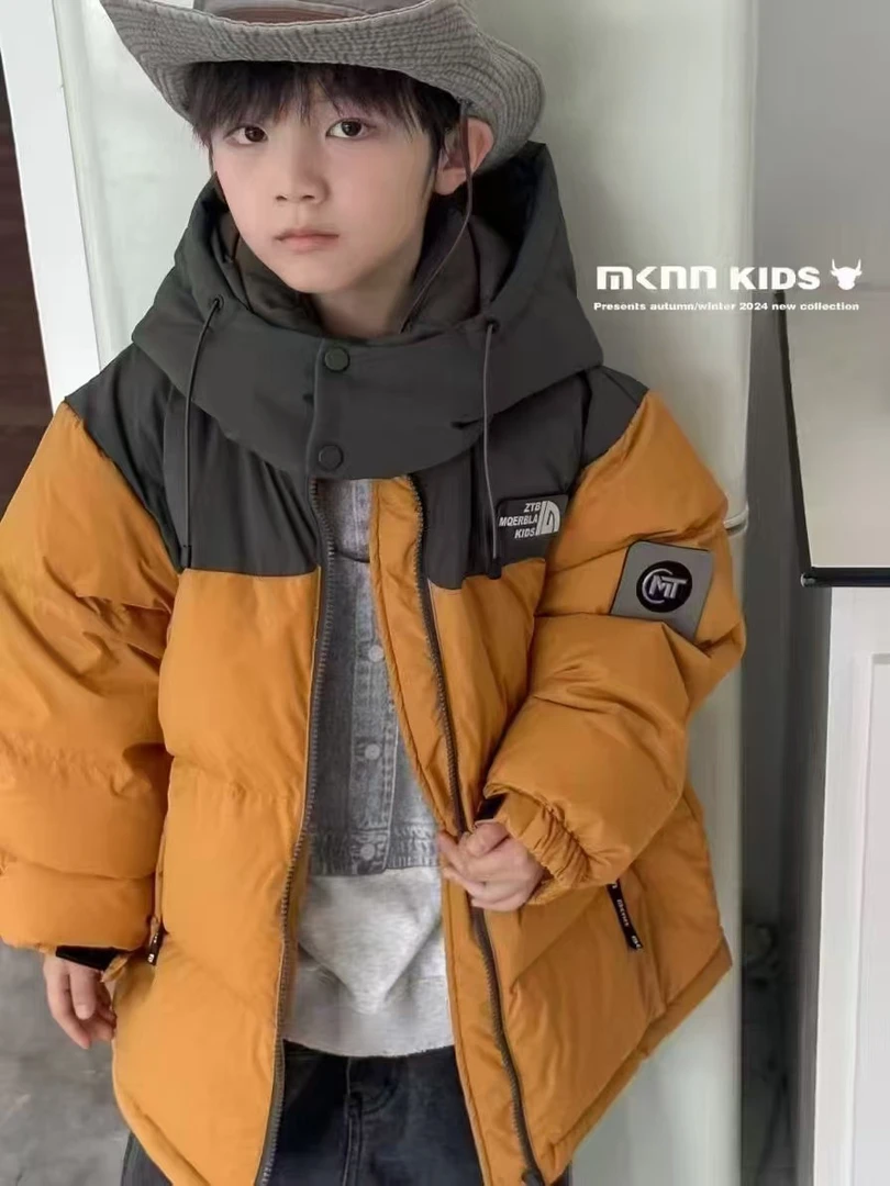 韩版时尚运动风加厚拼色拼接撞色休闲保暖ol秋冬棉服