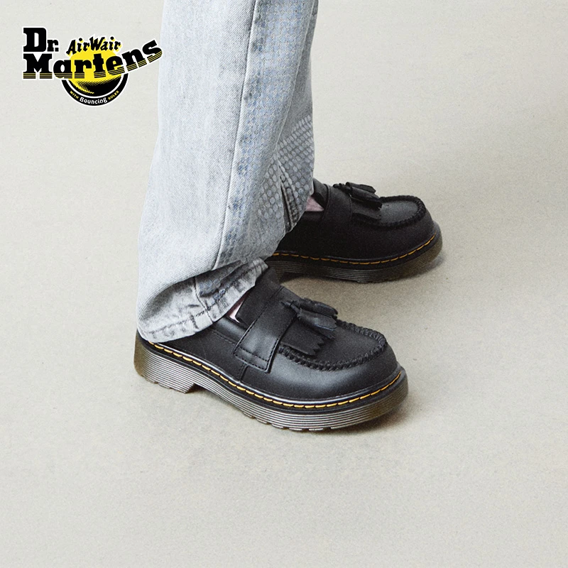 Dr.Martens Adrian J英伦早秋百搭一脚鞥黑童鞋乐福鞋30963001