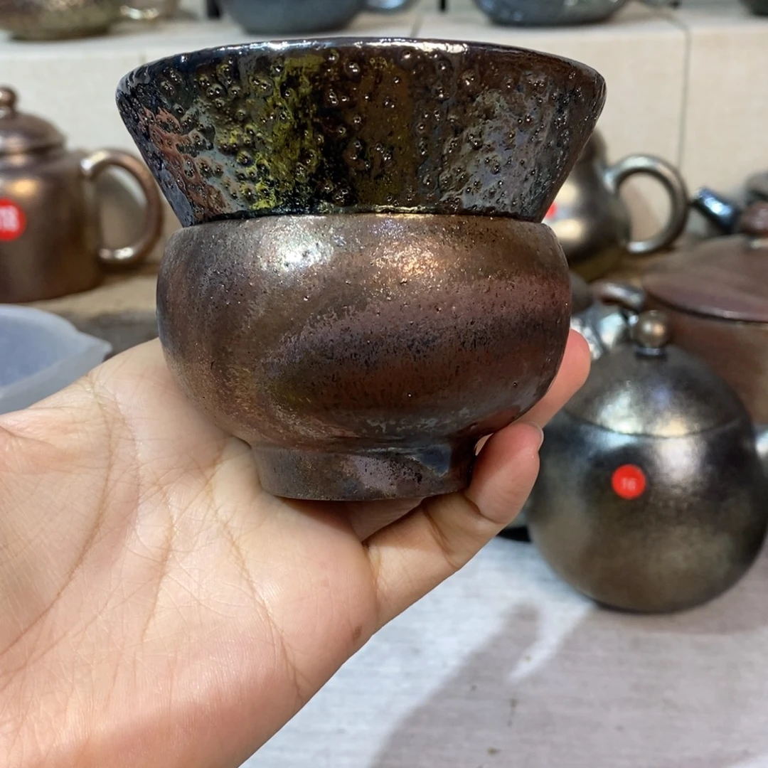 悟***1云南建水紫陶柴烧杯