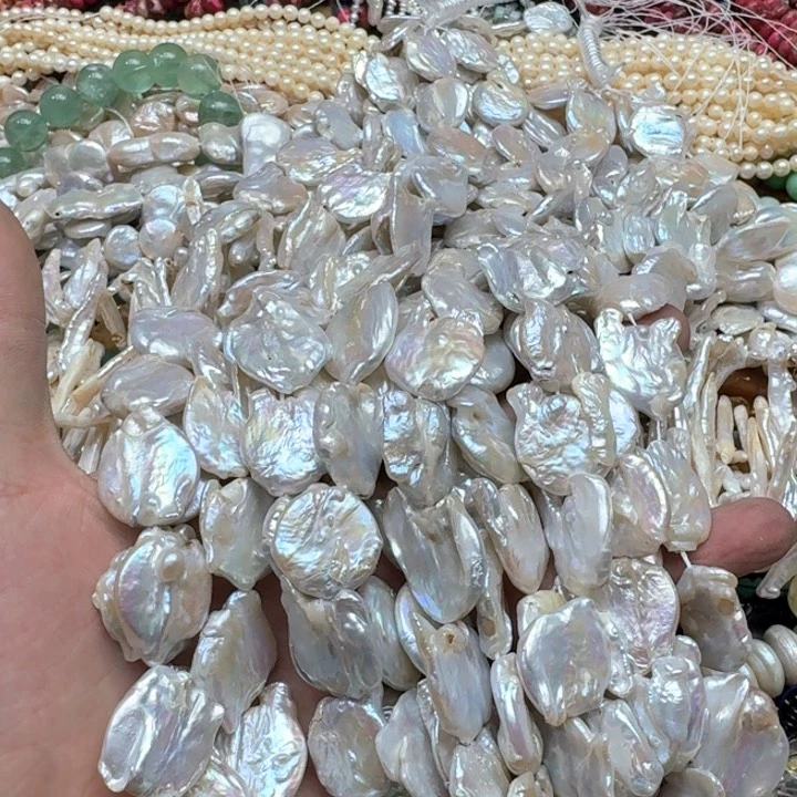 合金玛瑙/玉髓珠宝半成品一条19mm巴洛克