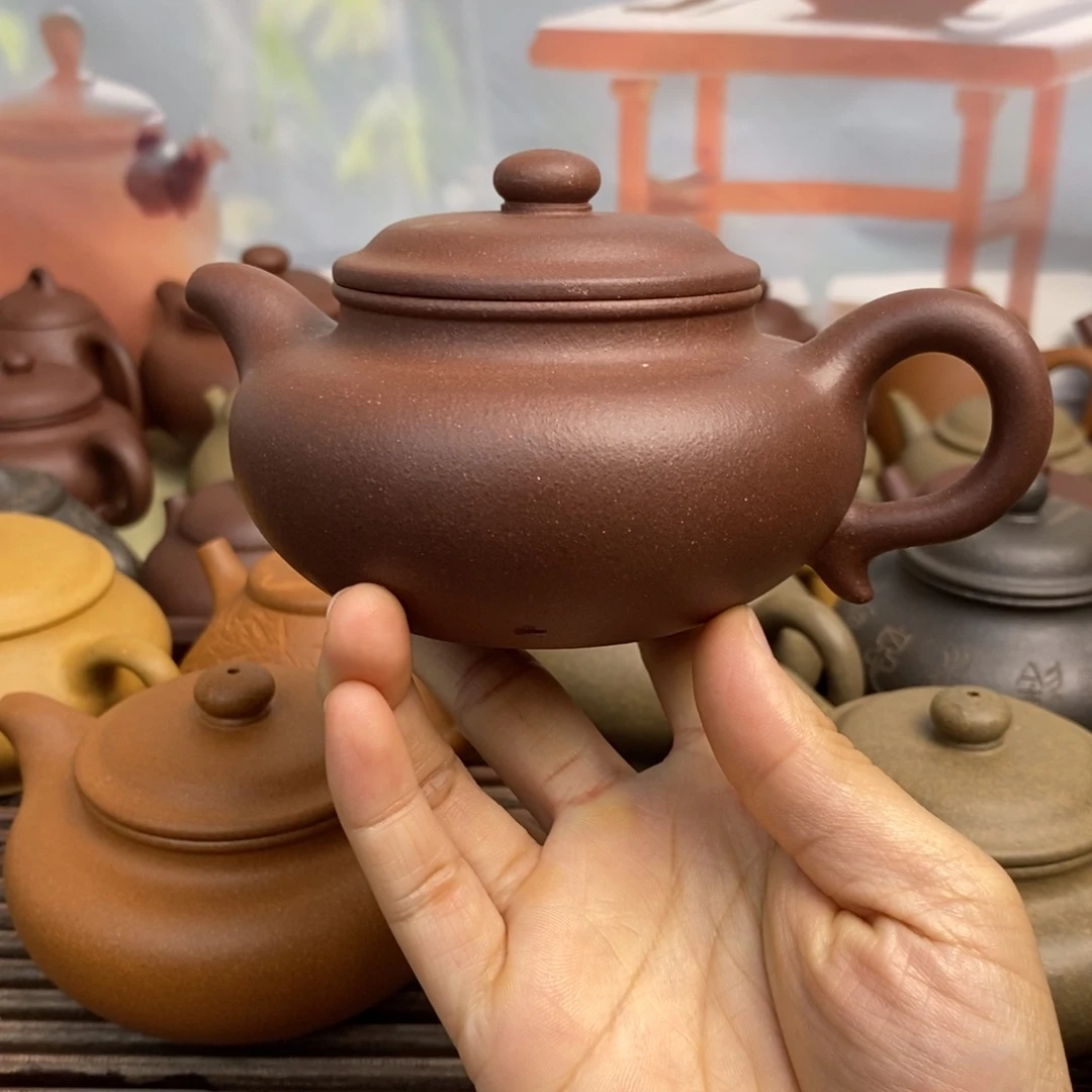 茶壶紫砂200cccc深井羊角山紫泥仿古