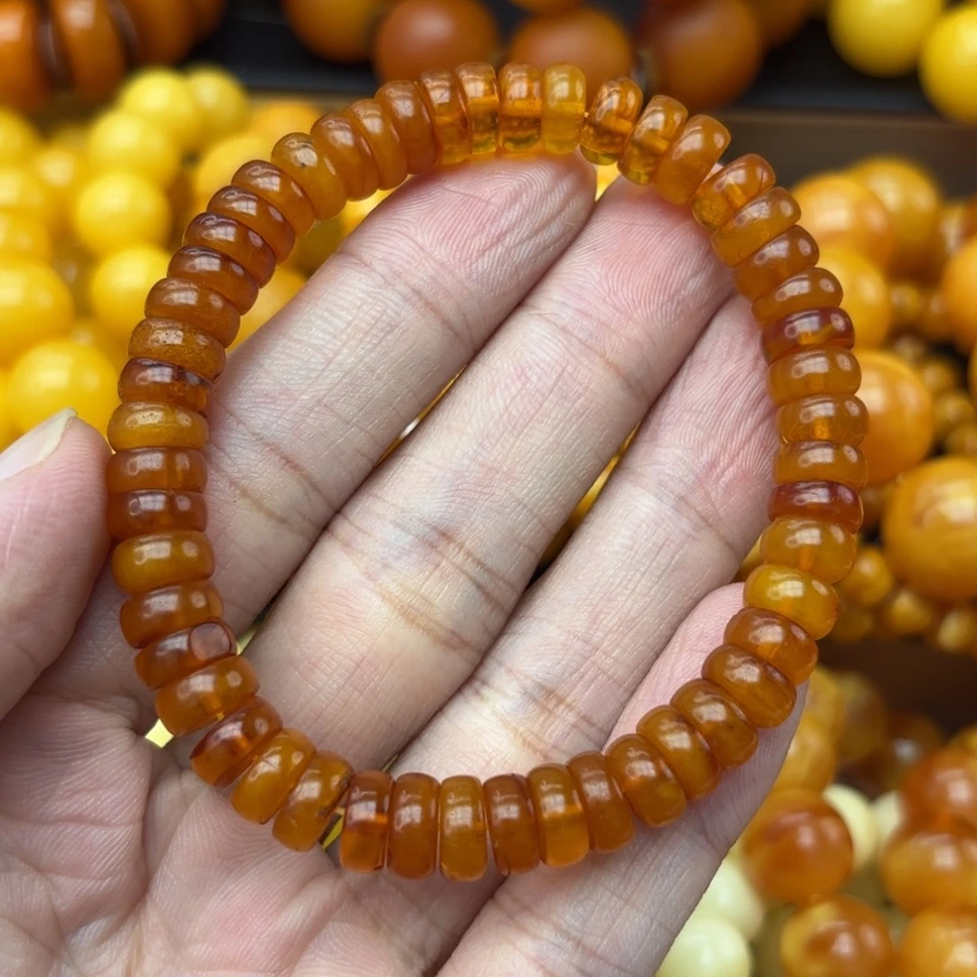 琥珀未镶嵌手链蜜蜡