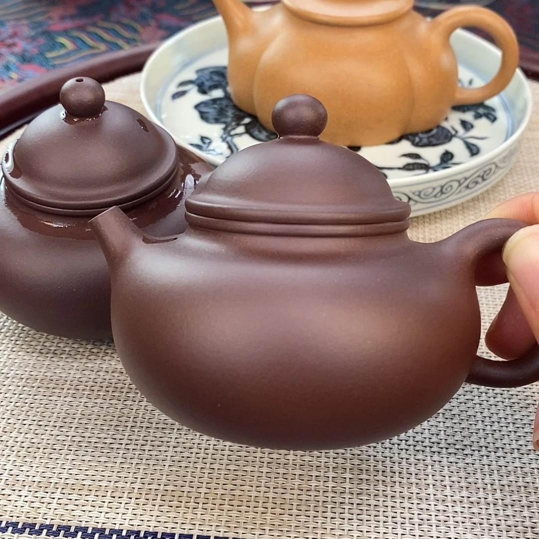 紫砂茶壶黄龙山原矿紫泥制作