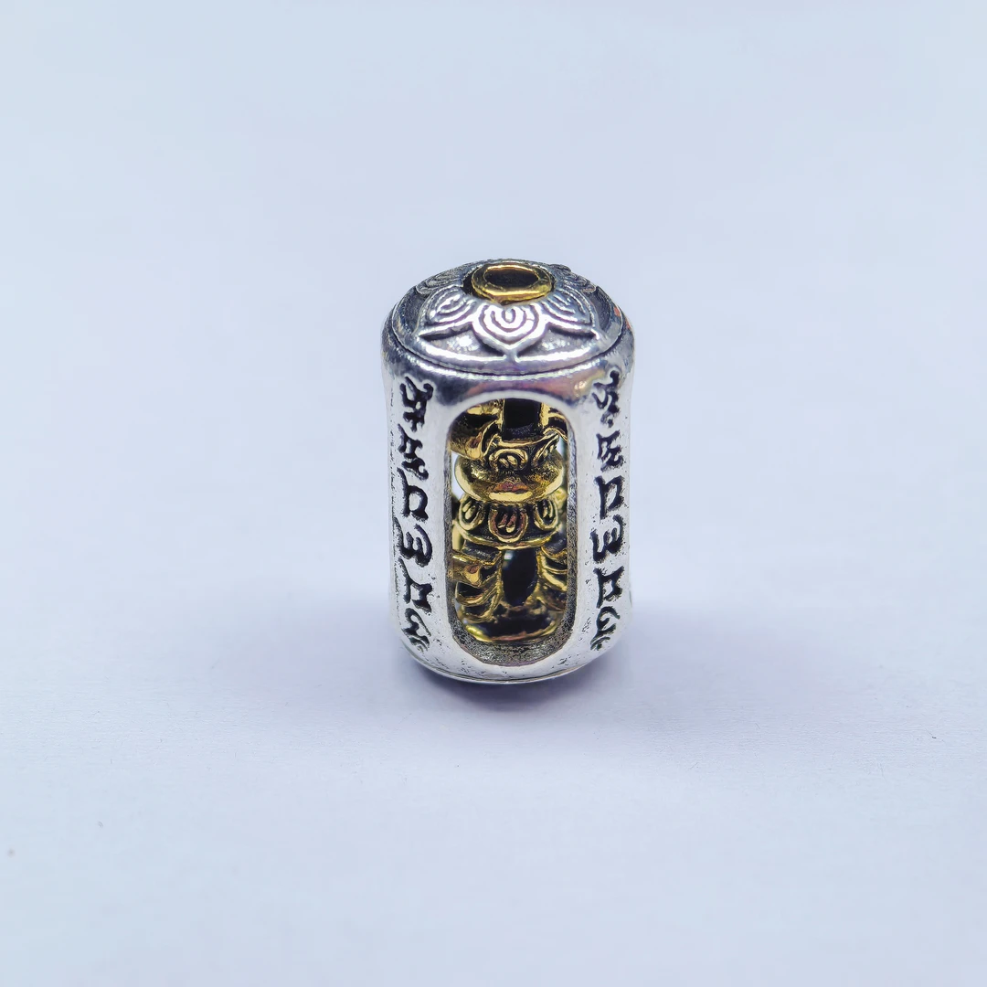 101C文玩配饰内转轮六字降魔杵11㎜