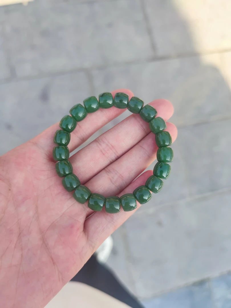 和田玉碧玉直切手串