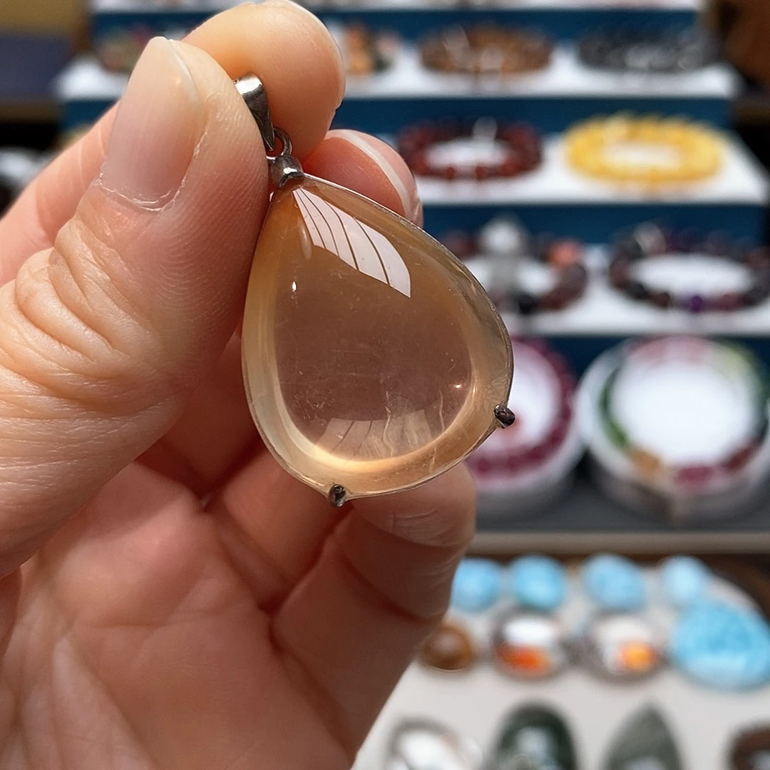 银S925镶嵌吊坠(不含链)水晶七*光