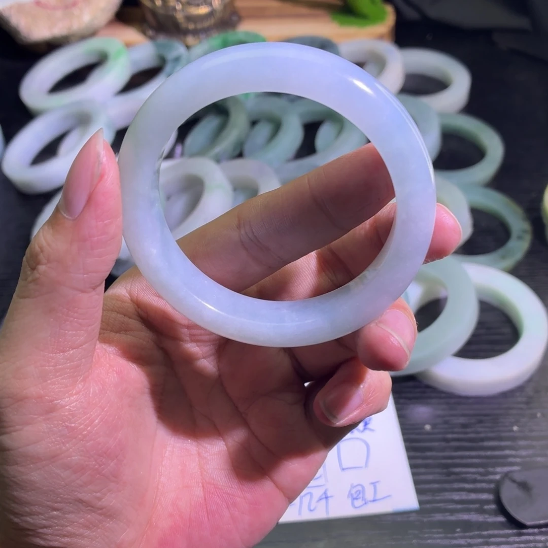 定制翡翠未镶嵌天然翡翠A货毛胚手镯定制