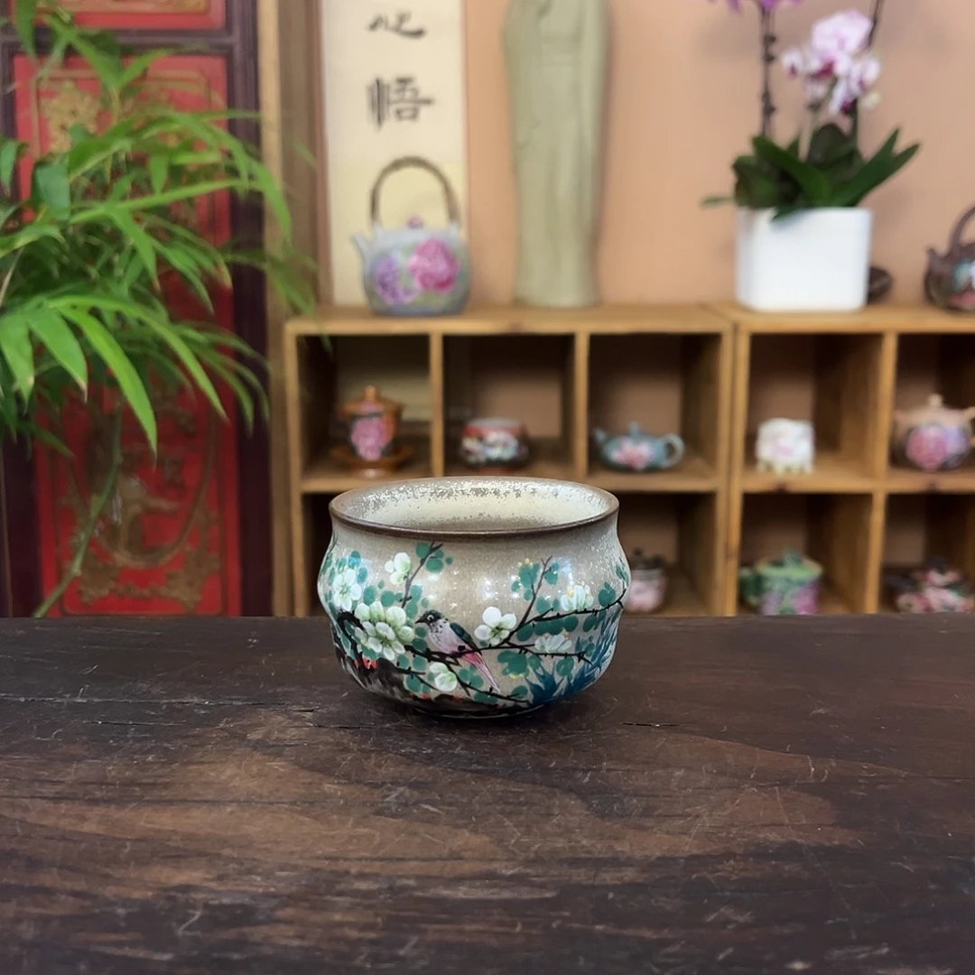景德镇纯手工手绘柴烧