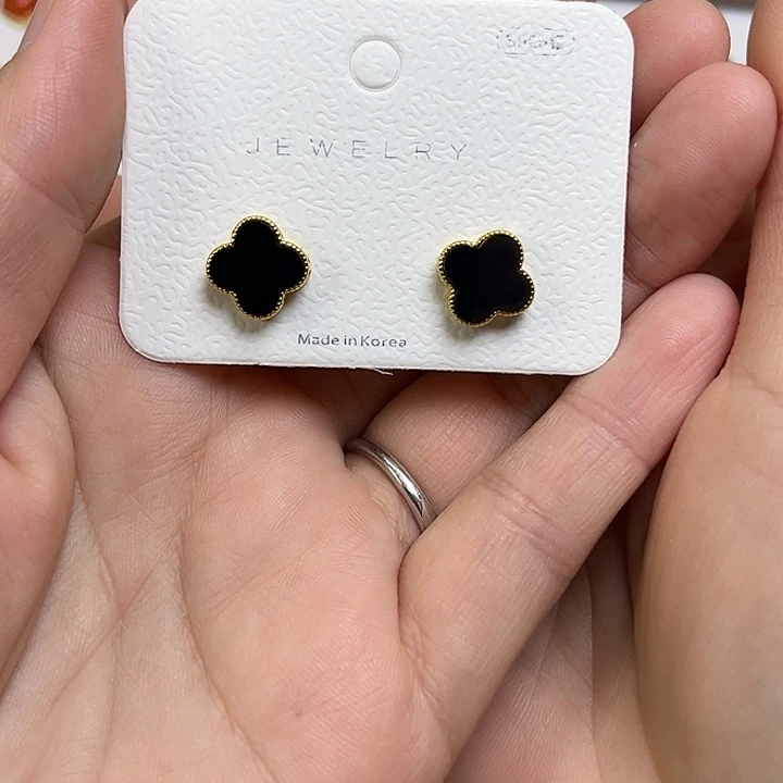 和田玉银S925镶嵌耳饰