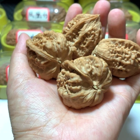 吊坠文玩核桃盖**双2对野生异形