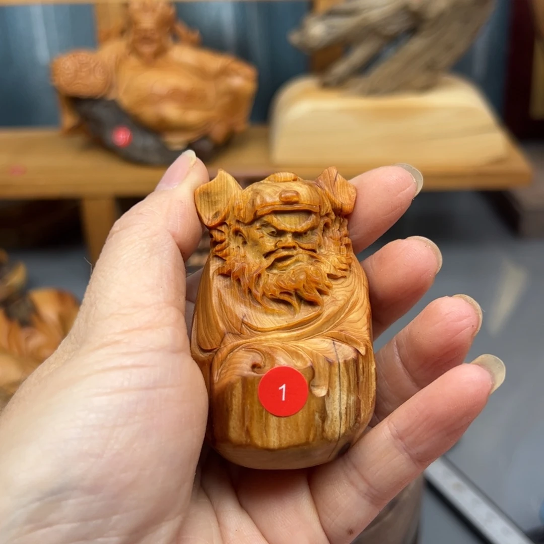 心****木崖柏木摆件手把件，