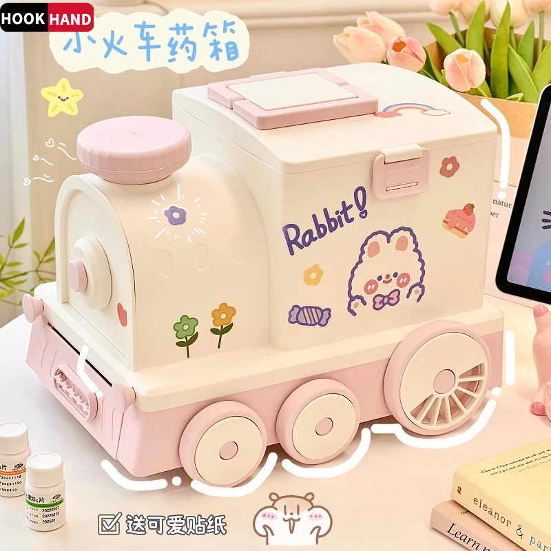 多功能小火车药箱大容量家用大号手提便携医药医疗箱收纳盒收纳箱