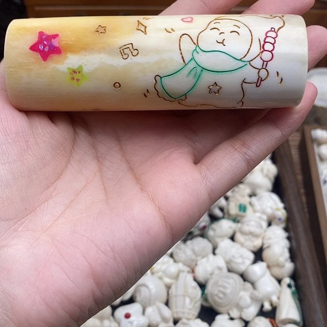 鹿骨把件c10鸵鸟骨星星人骨笛