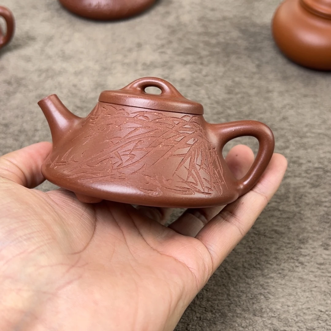 西***黍紫砂茶壶底槽青趣瓢