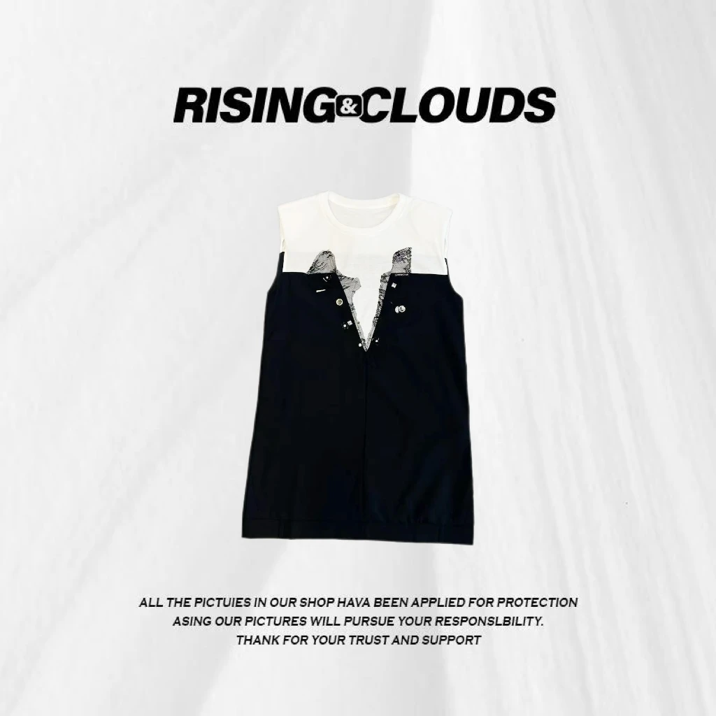 RISING&CLOUDS莎莎【黑白笔触】深圳南油夏季时尚蕾丝连衣裙050499