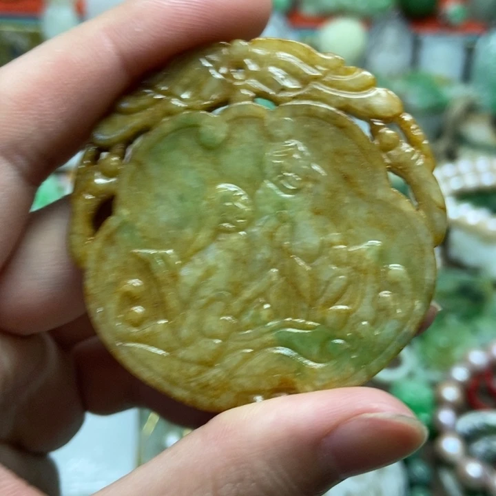 翡翠未镶嵌颈饰精致精美的