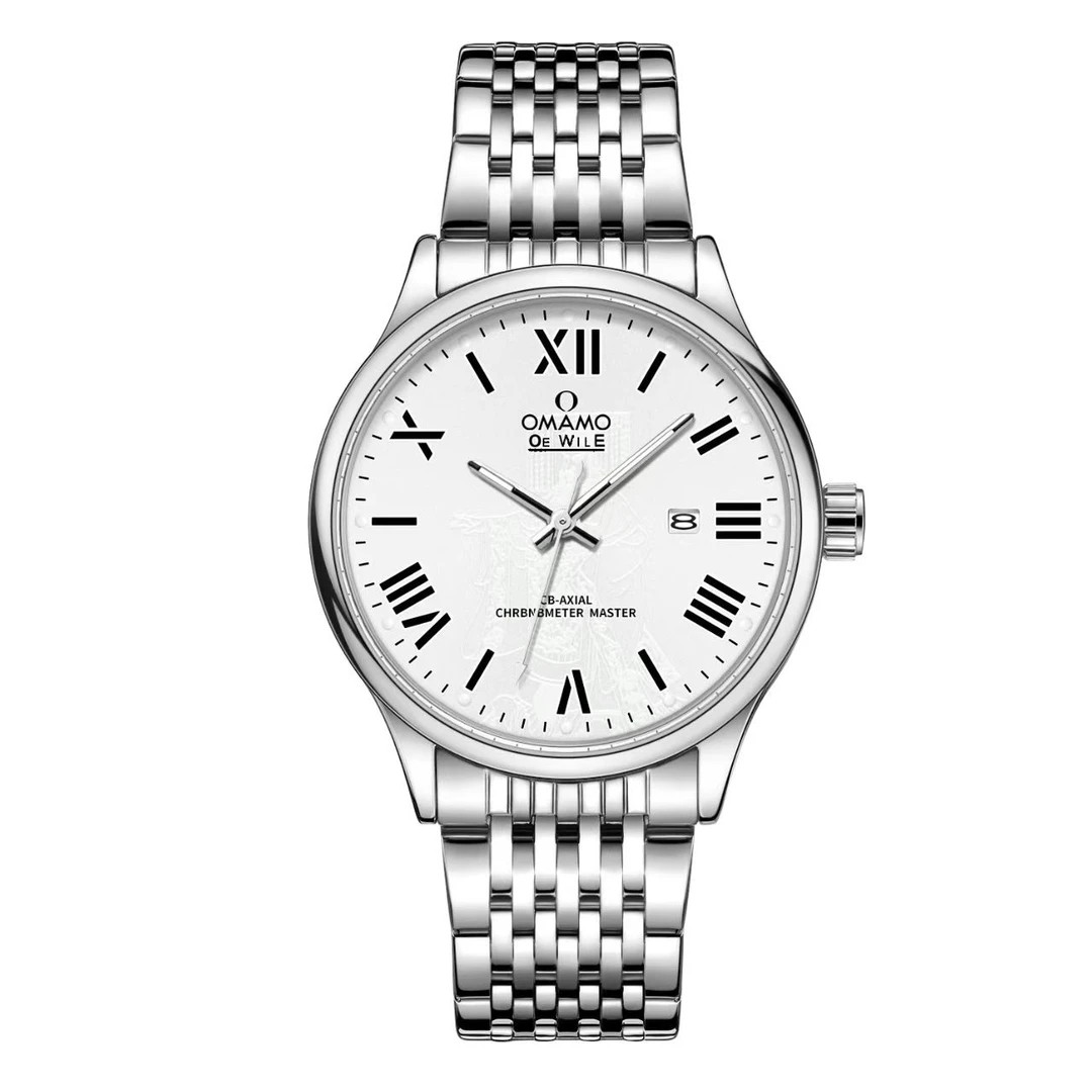 【专柜直发】全新/蝶飞秦始皇系列/高端防水全自动男士腕表-12