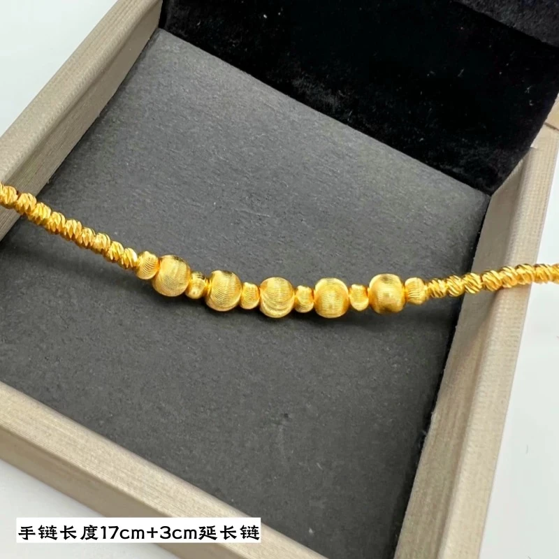 合金手链 S329黄色气质猫眼斜纹珠手链时尚【雯雯专享】HEJS329