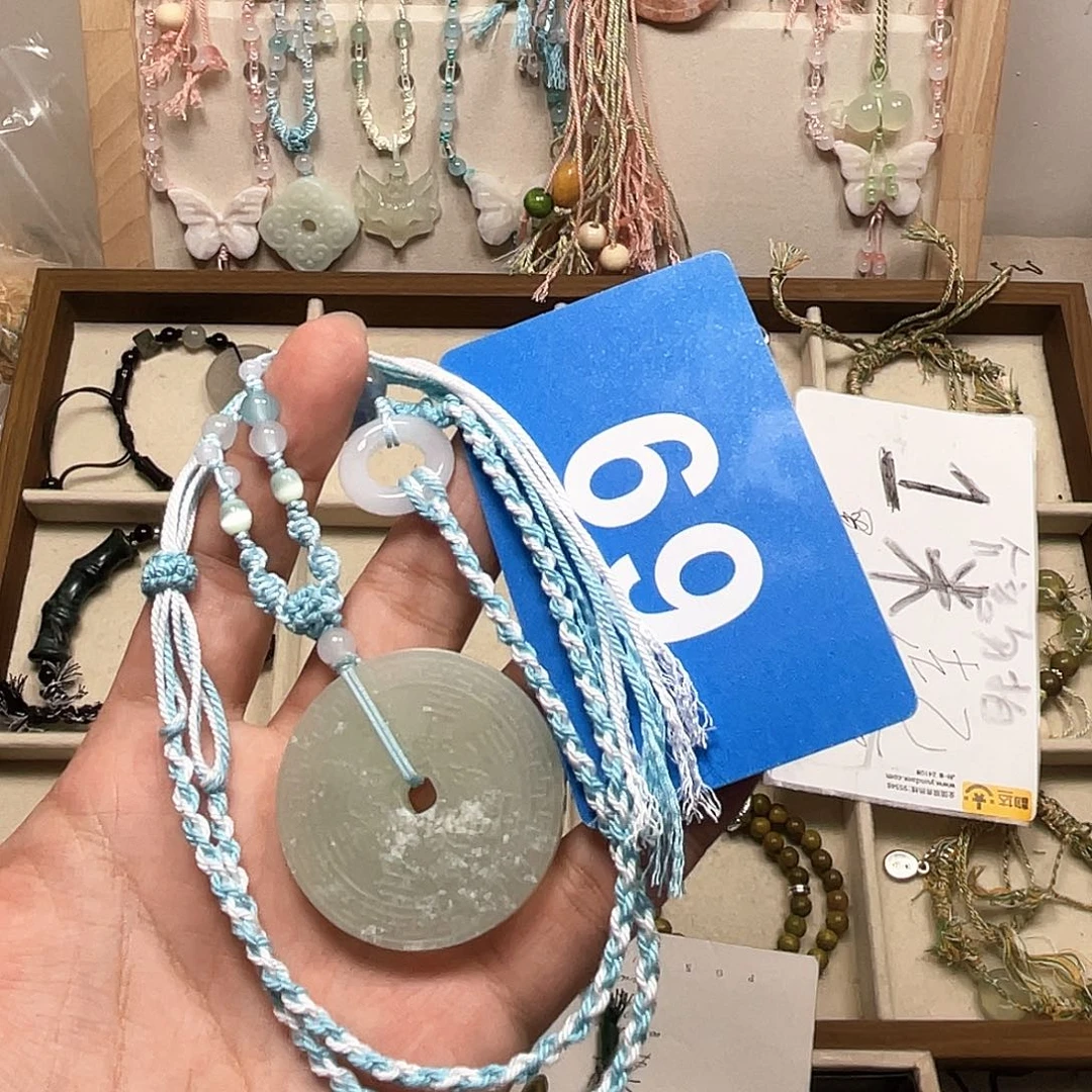 ****.蛇纹石玉合金颈饰
