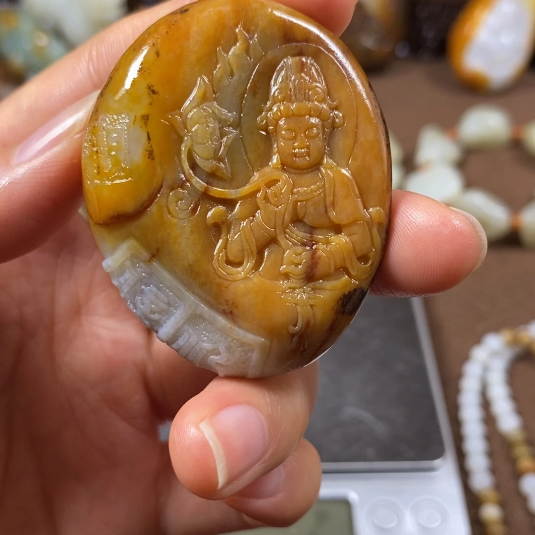 和田玉未镶嵌挂件