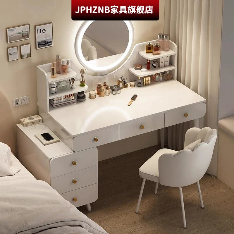 梳妆台卧室简约现代化妆柜2025年新款小型收纳斗柜一体书桌化妆桌