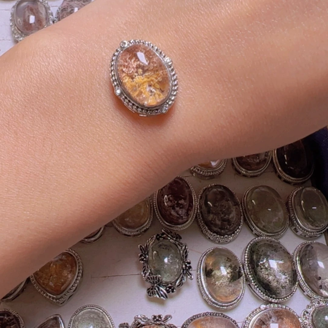 水晶手链银S800镀金镶嵌捏***丸