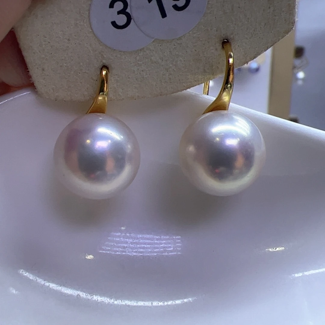 淡水珍珠耳饰银S925镶嵌