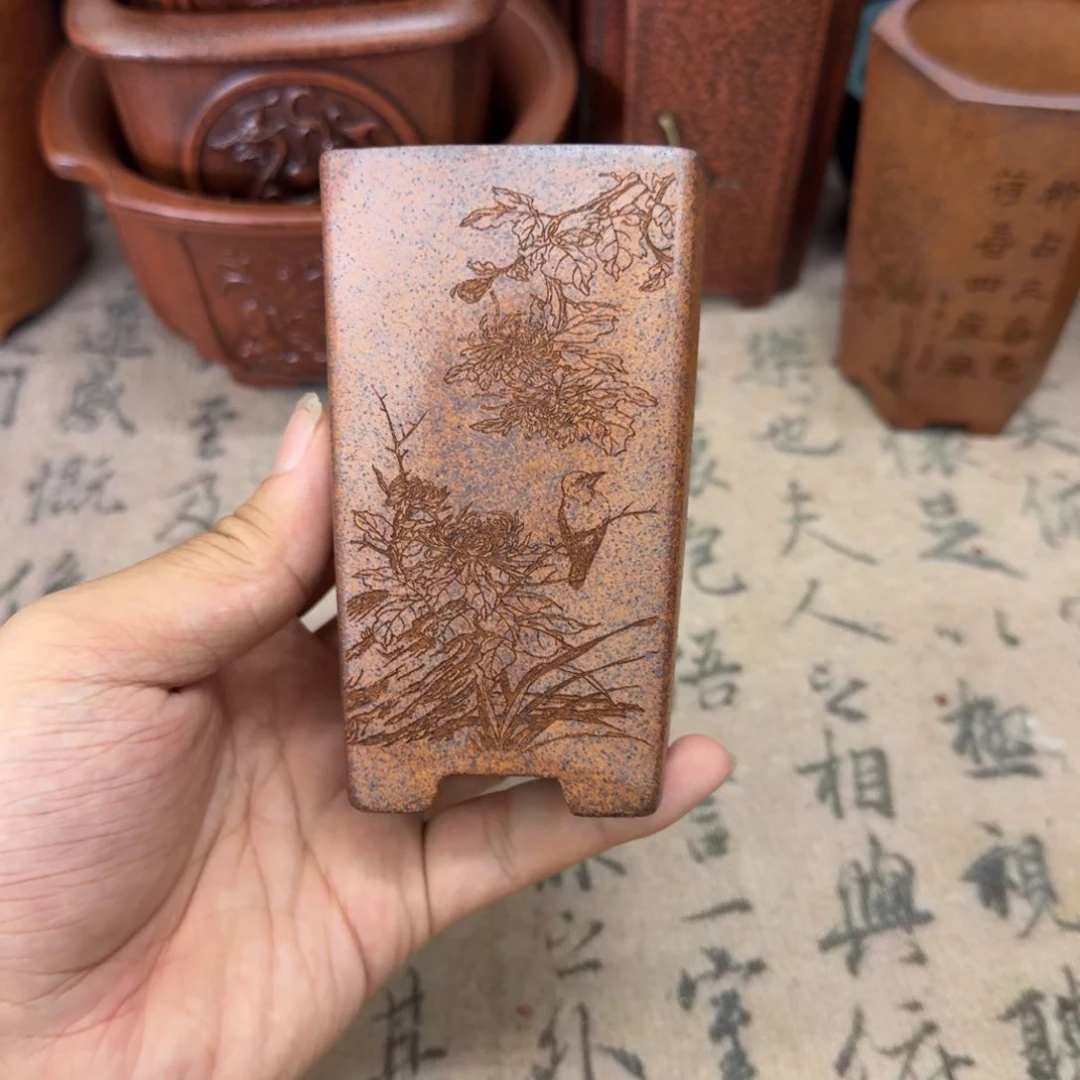 紫砂花盆宜兴紫砂正品6x10