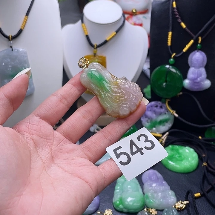 翡翠未镶嵌吊坠(赠链)