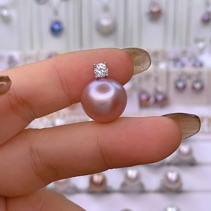 淡水珍珠颈饰银S925镶嵌