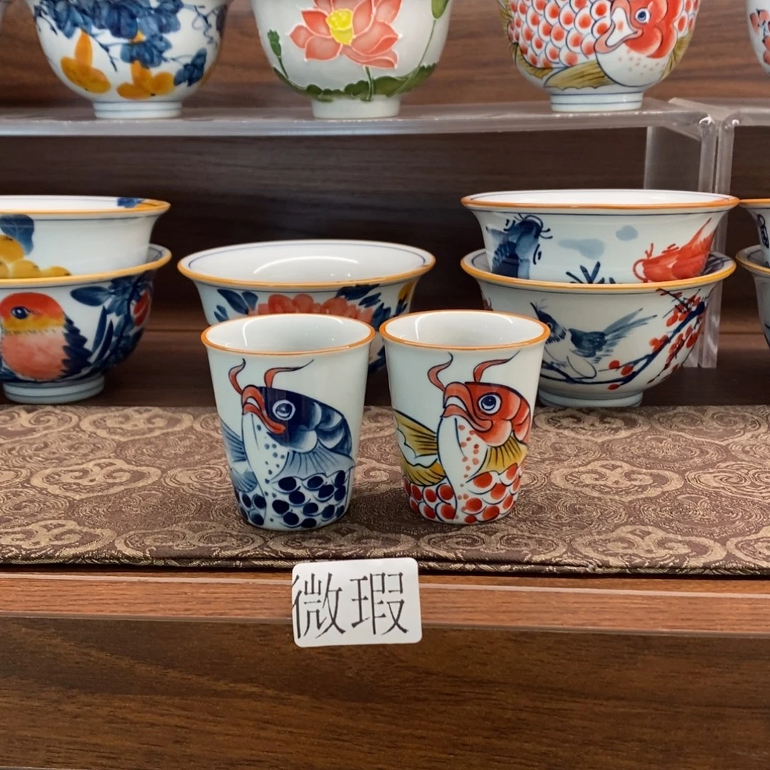 微瑕釉下彩纯手绘手工绘制