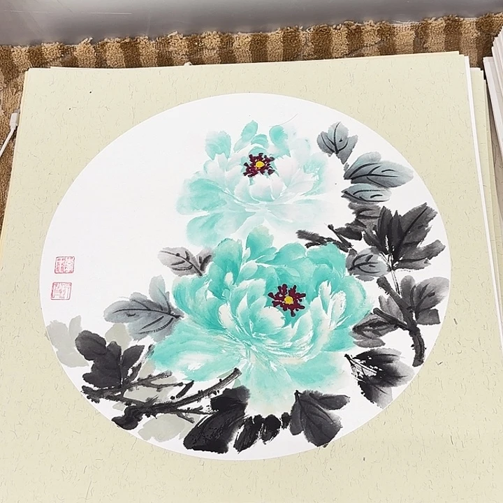 国画花鸟等图案和50.50
