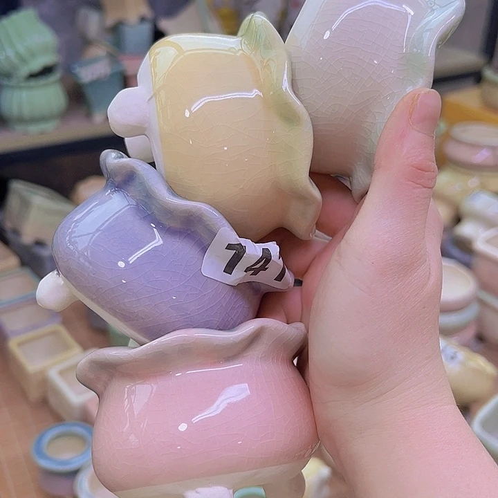 红陶陶瓷花盆当场满12包邮