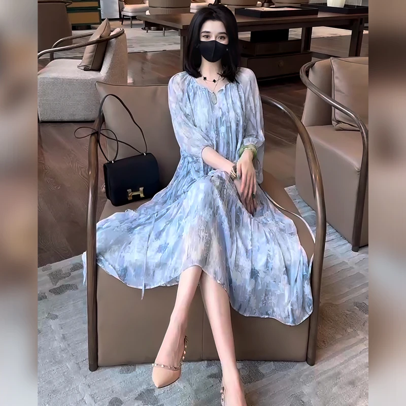 Linda姐高端线【欧若风】新款轻奢气质浪漫法式连衣裙AA5LYH2383