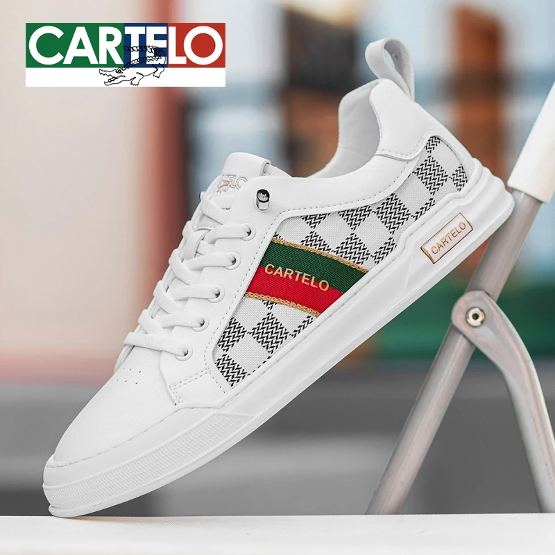 卡帝乐鳄鱼男鞋2025夏季休闲板鞋一脚蹬免系带百搭透气刺绣小白鞋