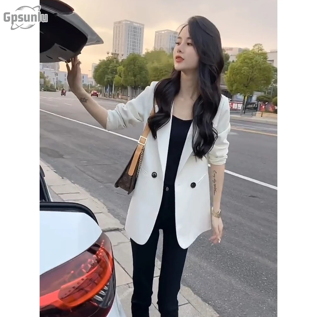 gpsunlu小西装外套女士春秋新款韩版宽松显瘦上衣气质小个子休闲