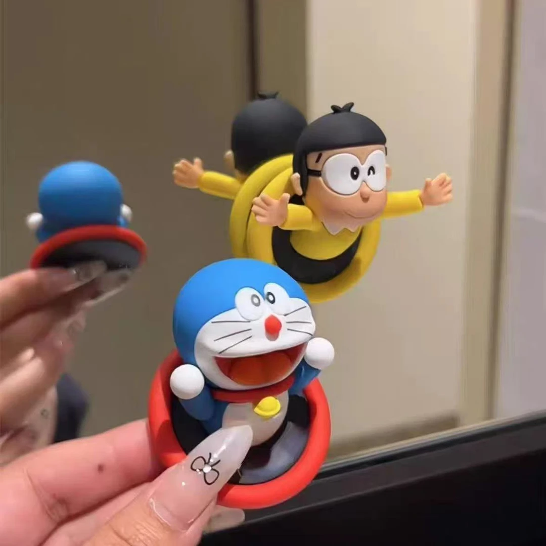 哆啦A梦挂钩可爱卡通蓝胖子3D立体冰箱贴车贴浴室粘钩免打孔摆件