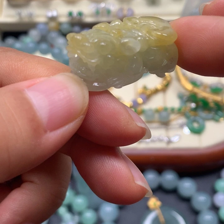 翡翠未镶嵌颈饰貔貅